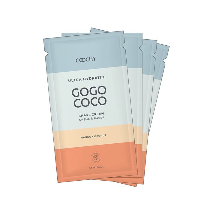 COOCHY Ultra Hydrating Shave Cream Bulk Bag - .35 oz Mango Coconut Foil Bag of 24
